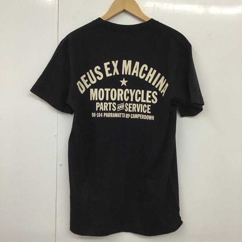 デウスエクスマキナ DEUS EX MACHINA Tシャツ 半袖 dmw41808a CAMPERDOWNADDRESSTシャツ 半袖カットソー M ロゴ、文字 黒 / ブラック /  メンズ USED 古着 中古 10130739
