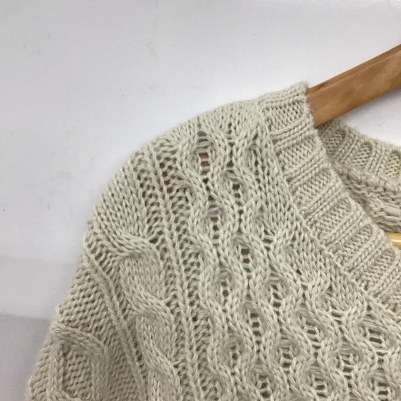 ナチュラルバイクリップ natural by clip ニット、セーター 長袖 FREE 無地 アイボリー / アイボリー /  レディース USED 古着 中古 10150051