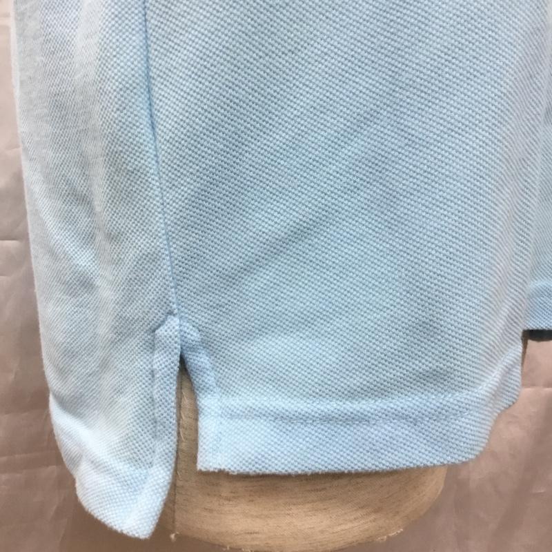 トミーヒルフィガー TOMMY HILFIGER ポロシャツ 半袖 半袖ポロシャツ カラーシャツ 半袖カットソー L ロゴ、文字 水色 / ライトブルー /  メンズ USED 古着 中古 10116143