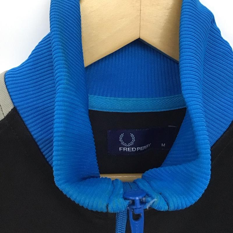 フレッドペリー FRED PERRY ジャケット、上着 ジャンパー、ブルゾン ジップアップジャケット ジャージ アウター M ロゴ、文字 黒 / ブラック / X 灰 / グレー / X 青 / ブルー /  メンズ USED 古着 中古 10149950