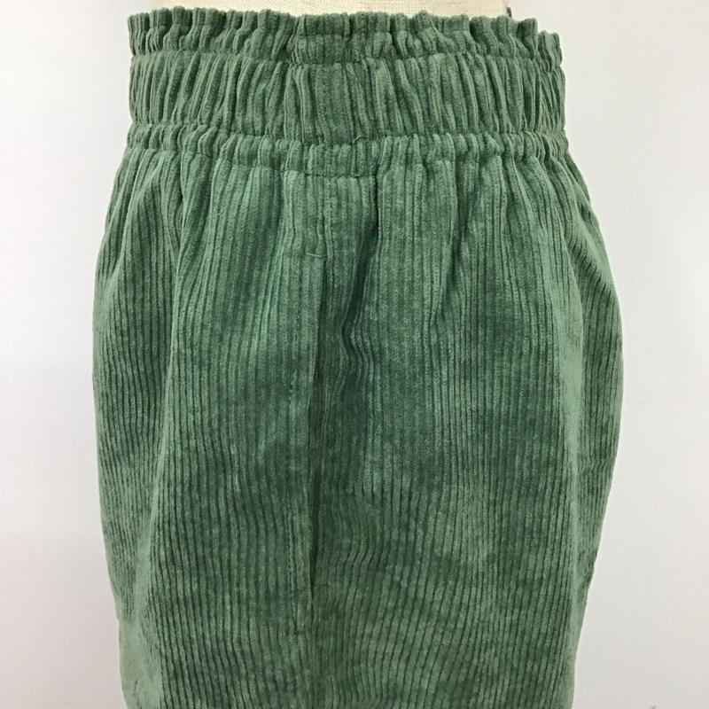 アズールバイマウジー AZUL BY MOUSSY パンツ ワークパンツ、ペインターパンツ 250dss31-151b CORDUROYWIDEPT ワイドパンツ コーデュロイパンツ M 無地 緑 / グリーン /  レディース USED 古着 中古 10114481