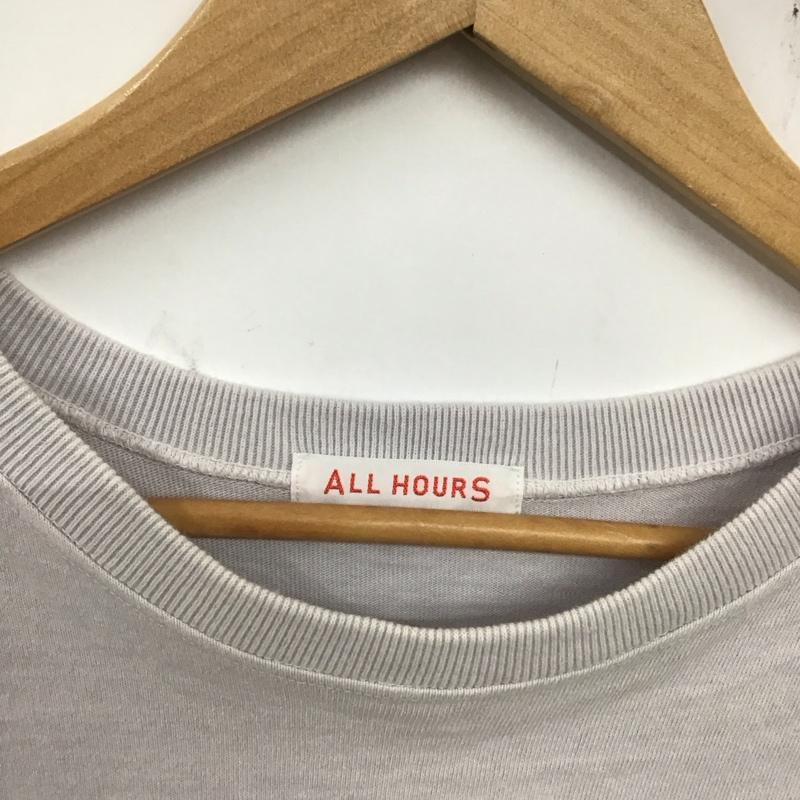 オールアワーズ ALL HOURS Tシャツ 半袖 半袖カットソー プリントTシャツ クルーネックカットソー 1 プリント 灰 / グレー /  レディース USED 古着 中古 10135414