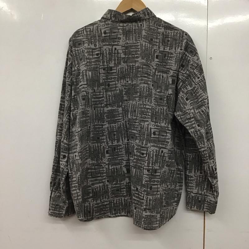 テンダーロイン TENDERLOIN シャツ、ブラウス 長袖 コットン M 総柄 灰 / グレー /  メンズ USED 古着 中古 10144034