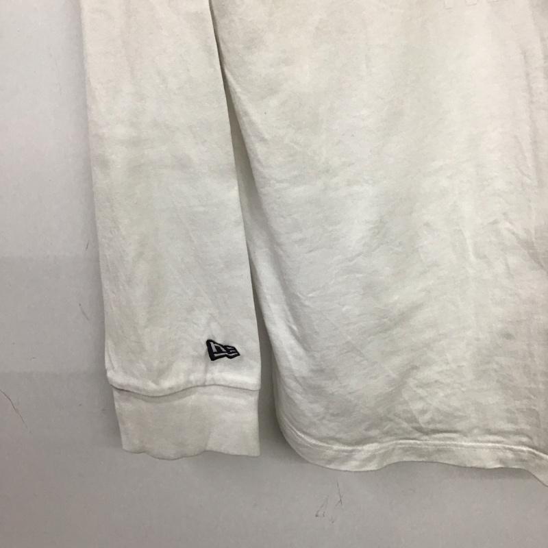 ニューエラ NEW ERA Tシャツ 長袖 長袖カットソー プリントTシャツ クルーネックカットソー XL ロゴ、文字 白 / ホワイト /  メンズ USED 古着 中古 10140525