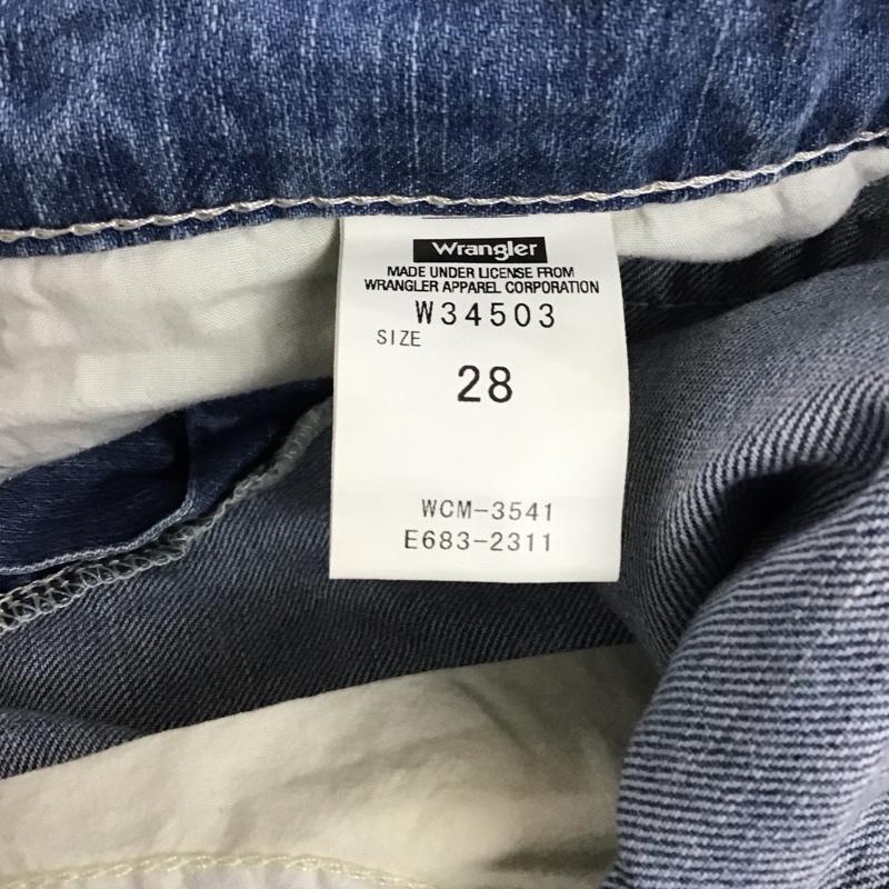 ラングラー Wrangler パンツ デニム、ジーンズ デニムパンツ ショートパンツ ハーフパンツ 28インチ ロゴ、文字 インディゴ / インディゴ /  メンズ USED 古着 中古 10142931