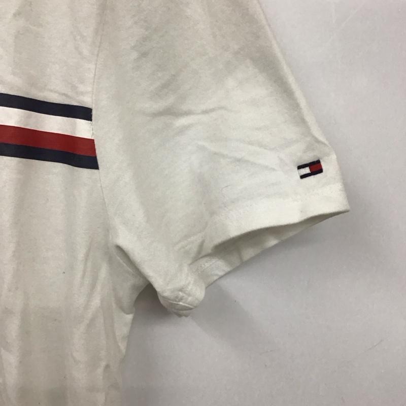 トミーヒルフィガー TOMMY HILFIGER Tシャツ 半袖 半袖カットソー プリントTシャツ クルーネックカットソー M ロゴ、文字 白 / ホワイト /  メンズ USED 古着 中古 10130890