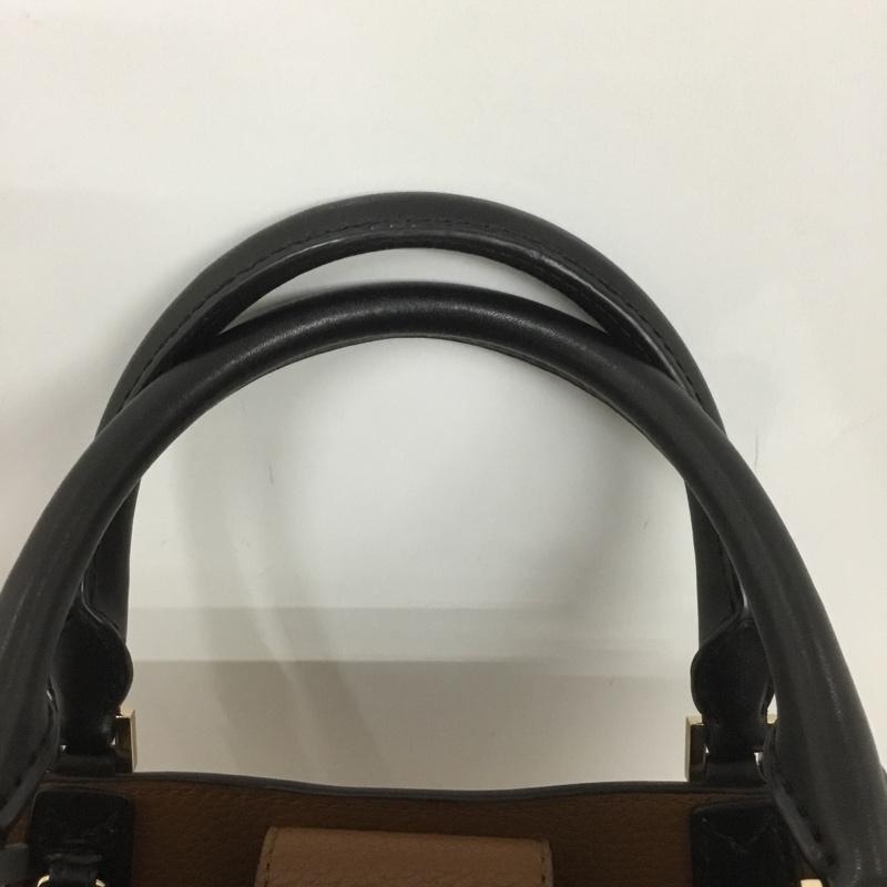 マイケルコース MICHAEL KORS ハンドバッグ ハンドバッグ 35S0GKFS1T ロゴ、文字 茶 / ブラウン / X 黒 / ブラック /  レディース USED 古着 中古 10140819