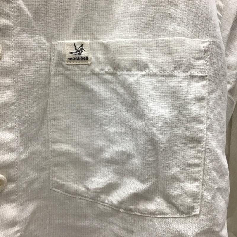 モンベル mont-bell シャツ、ブラウス 長袖 KAMICO 2104768 スタンダードカラーシャツ XS 無地 白 / ホワイト /  メンズ USED 古着 中古 10123438