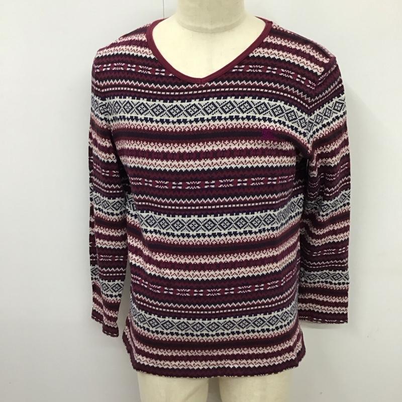 バーバリーブラックレーベル BURBERRY BLACK LABEL カットソー 長袖 長袖カットソー Vネックカットソー ロングスリーブカットソー プリントTシャツ 3 プリント マルチカラー / マルチカラー /  メンズ USED 古着 中古 10114643