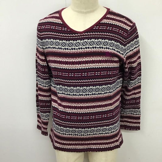 バーバリーブラックレーベル BURBERRY BLACK LABEL カットソー 長袖 長袖カットソー Vネックカットソー ロングスリーブカットソー プリントTシャツ 3 プリント マルチカラー / マルチカラー /  メンズ USED 古着 中古 10114643