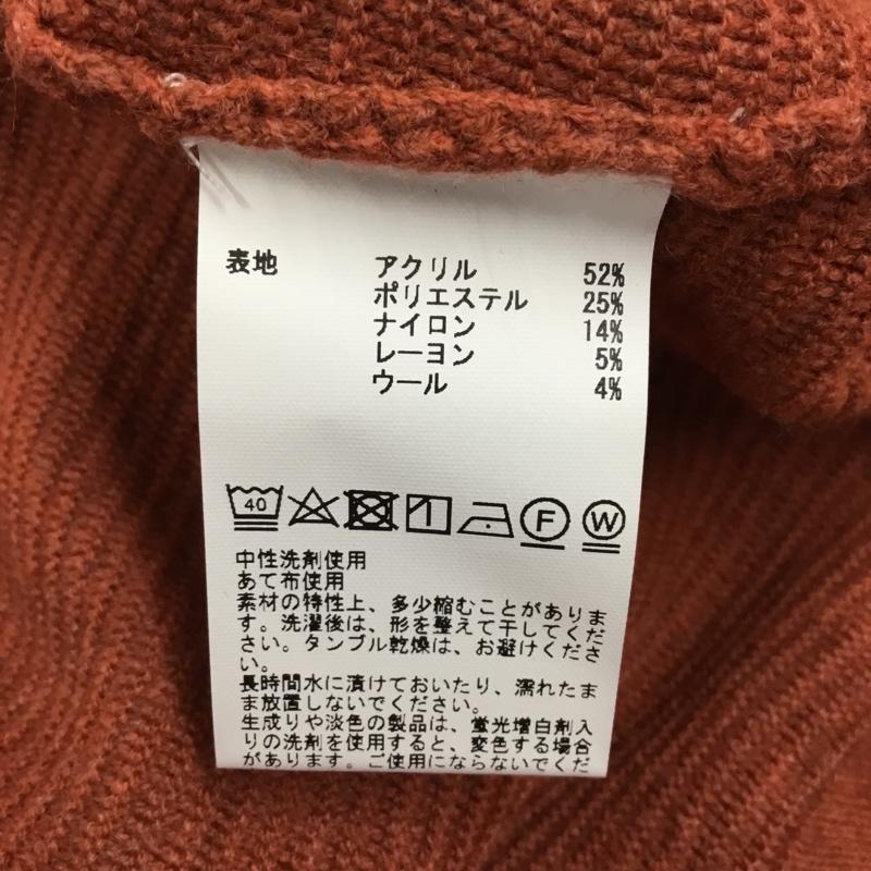 メンズ メルローズ MEN S MELROSE ニット、セーター 長袖 長袖ニットカットソー ニット セーター クルーネックニット 4 無地 橙 / オレンジ /  メンズ USED 古着 中古 10116867