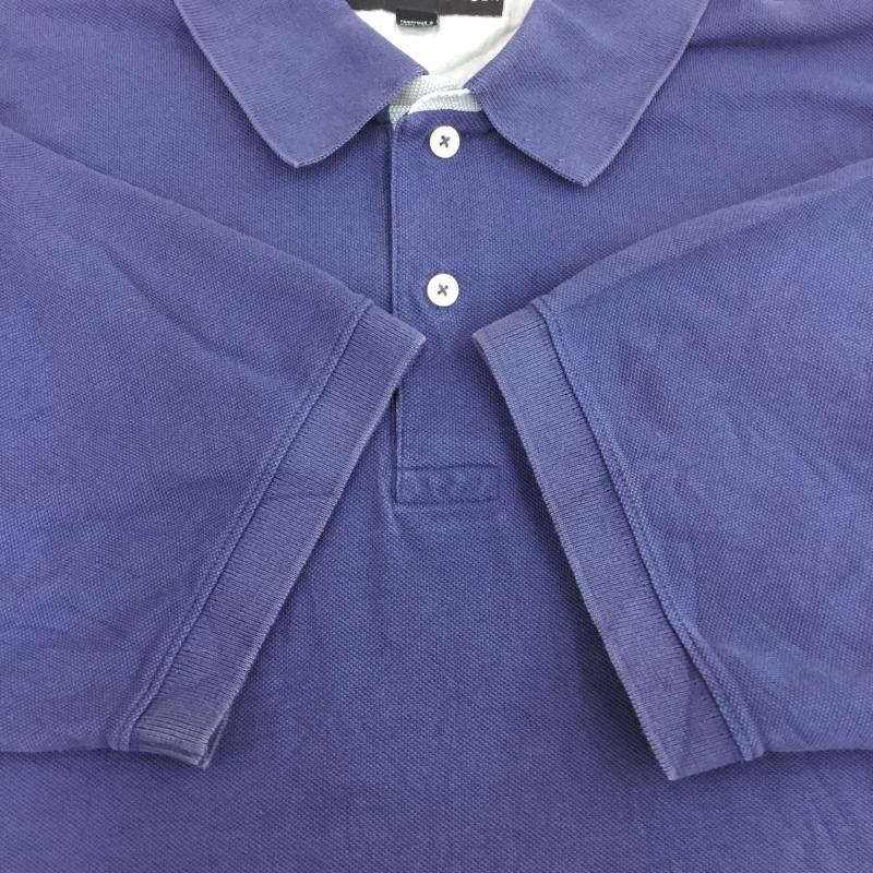 トミーヒルフィガー TOMMY HILFIGER ポロシャツ 半袖 XL ロゴ、文字 紺 / ネイビー /  メンズ USED 古着 中古 10133533
