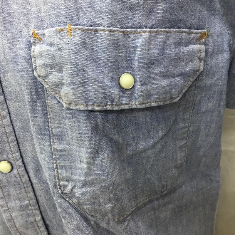 ビッグベン BIGBEN シャツ、ブラウス 半袖 M 無地 水色 / ライトブルー /  メンズ USED 古着 中古 10112801