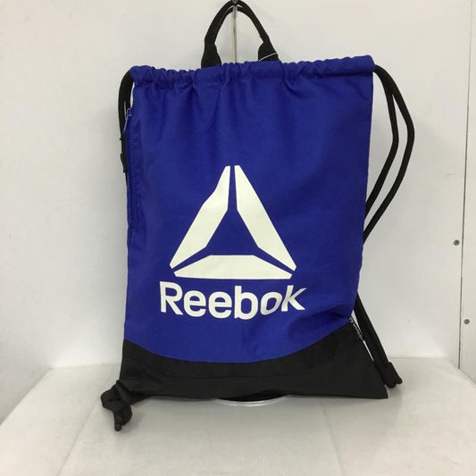リーボック Reebok リュックサック、デイパック リュックサック、デイバッグ ARB1018 ナップサック ジムサック タグ付き ロゴ、文字 青 / ブルー / X 黒 / ブラック /  メンズ USED 古着 中古 10131728