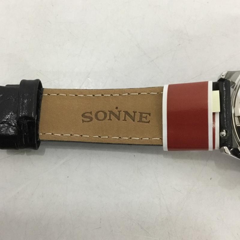 ゾンネ SONNE 腕時計 アナログ（クォーツ式） HI001 レザーベルト ロゴ、文字 黒 / ブラック /  メンズ USED 古着 中古 10134910