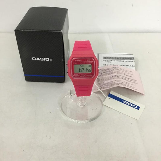 カシオ CASIO 腕時計 デジタル F-91WC F-91WC-4AEF チープカシオ チプカシ 無地 桃 / ピンク /  メンズ USED 古着 中古 10144077