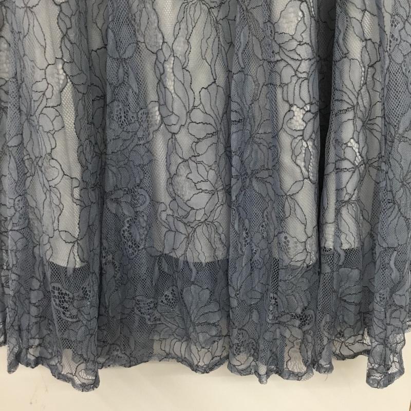 プロポーションボディドレッシング PROPORTION BODY DRESSING スカート ロングスカート 121-1120408 レースフレアスカート M レース柄 青 / ブルー /  レディース USED 古着 中古 10144672