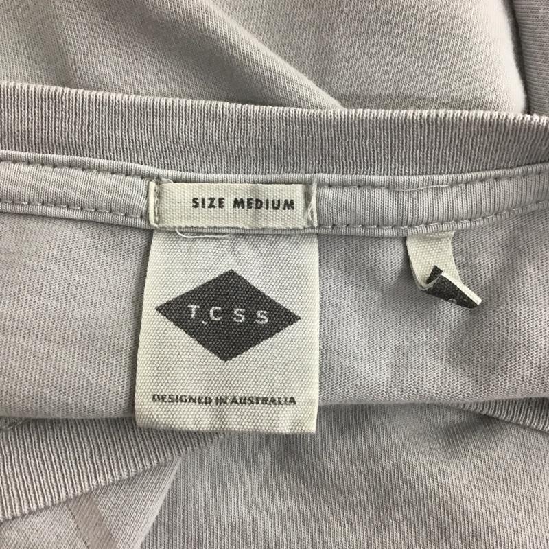 ティーシーエスエス TCSS Tシャツ 半袖 クルーネック ロゴ M プリント 灰 / グレー /  メンズ USED 古着 中古 10107535