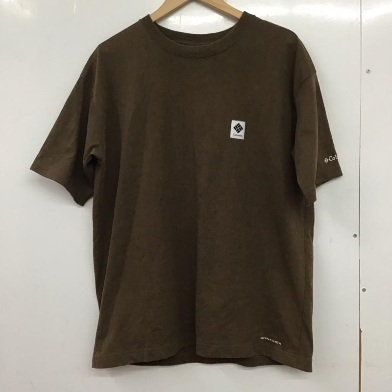 コロンビア Columbia Tシャツ 半袖 120 PM0145 半袖カットソー プリントTシャツ M ロゴ、文字 茶 / ブラウン /  メンズ USED 古着 中古 10135736