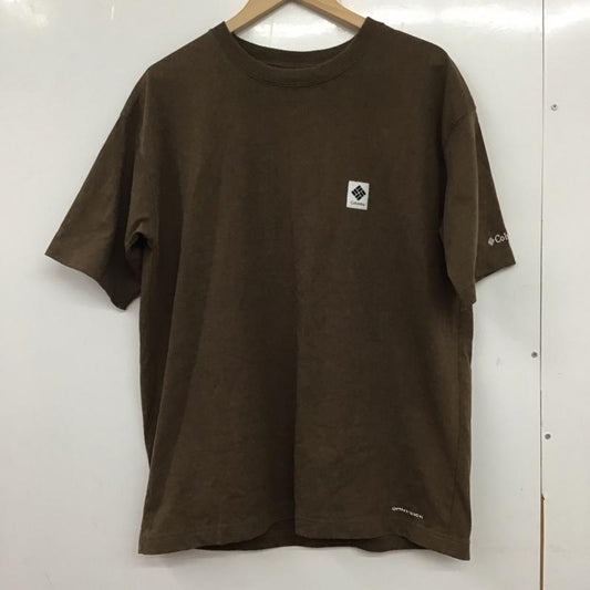 コロンビア Columbia Tシャツ 半袖 120 PM0145 半袖カットソー プリントTシャツ M ロゴ、文字 茶 / ブラウン /  メンズ USED 古着 中古 10135736