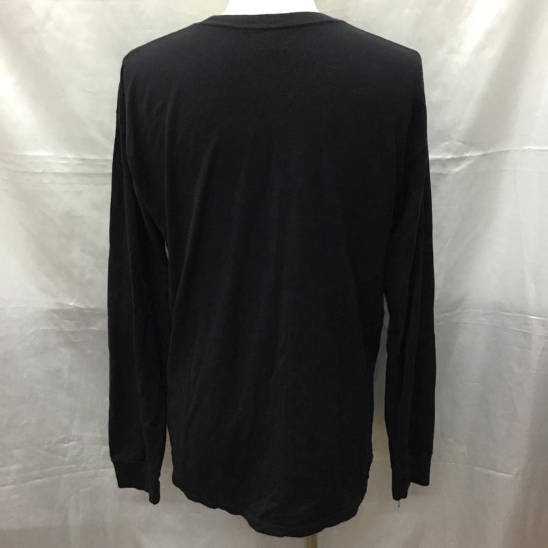 ステューシー STUSSY カットソー 長袖 長袖カットソー クルーネックカットソー ロングスリーブカットソー プリントTシャツ L ロゴ、文字 黒 / ブラック /  メンズ USED 古着 中古 10114146