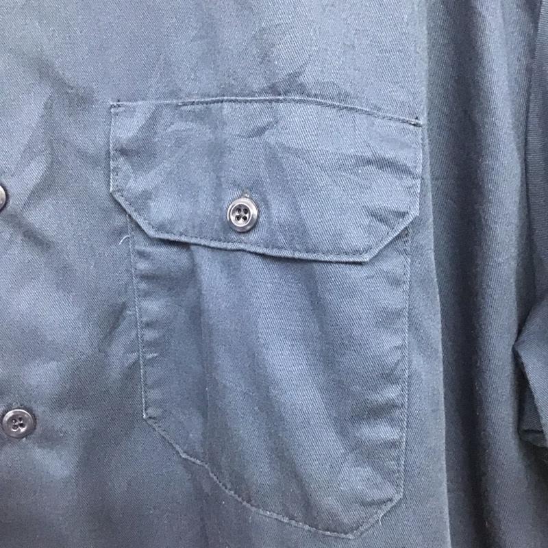 ディッキーズ Dickies シャツ、ブラウス 半袖 半袖シャツ 無地シャツ ポケットシャツ 無地 紺 / ネイビー /  メンズ USED 古着 中古 10134583