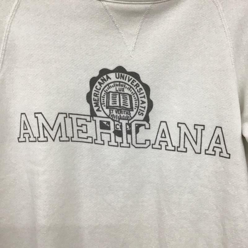 アメリカーナ AMERICANA トレーナー 長袖 スウェット ラグランスリーブ S ロゴ、文字 白 / ホワイト /  レディース USED 古着 中古 10138509