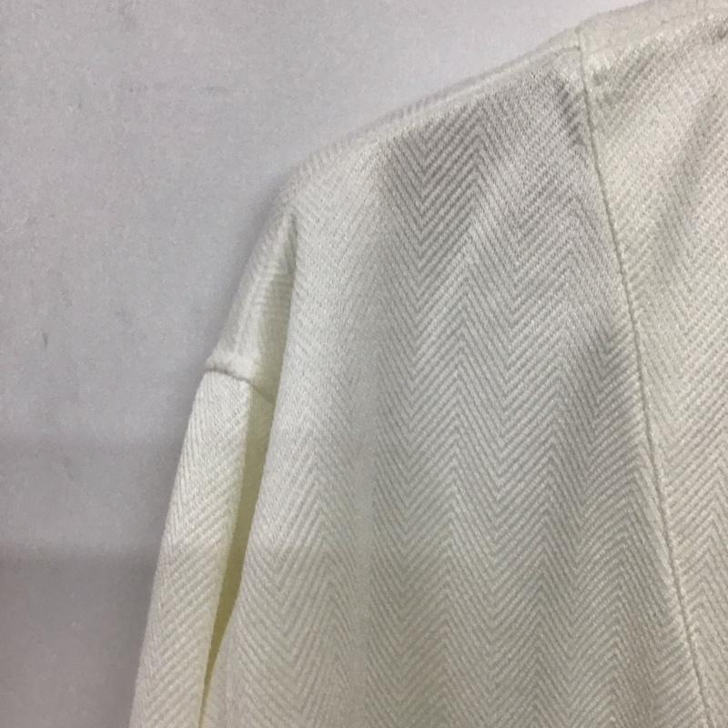 アースミュージックアンドエコロジー earth music&ecology カーディガン 長袖 1N33L1D0240 ヘリンボーン調Vネックカーディガン FREE 無地 アイボリー / アイボリー /  レディース USED 古着 中古 10141602