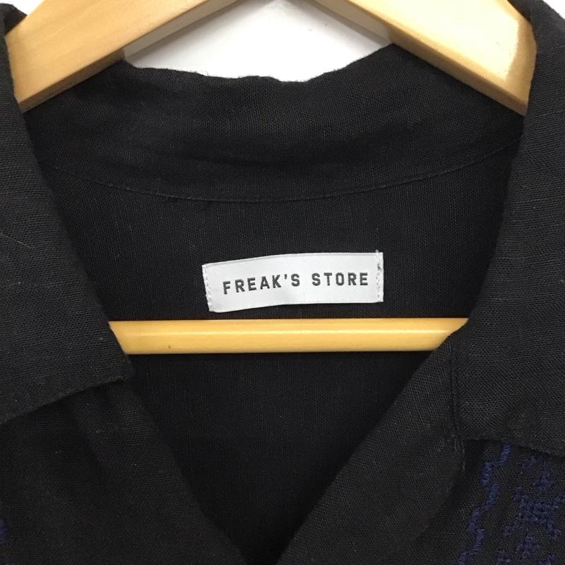 フリークスストア FREAK S STORE シャツ、ブラウス 半袖 半袖シャツ 刺繍シャツ カラーシャツ M 刺繍 黒 / ブラック /  メンズ USED 古着 中古 10132799