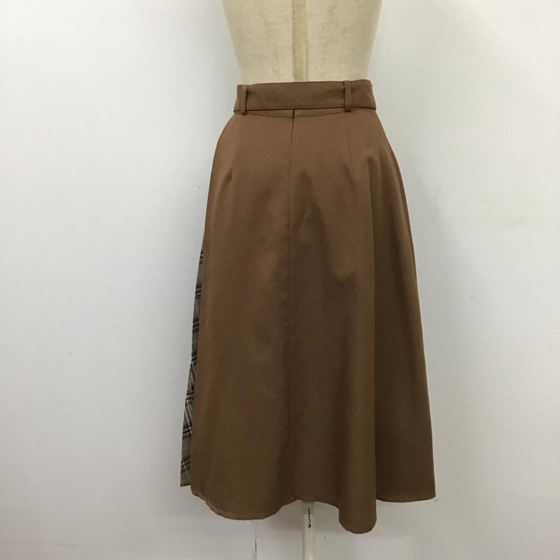 ナチュラルビューティーベーシック NATURAL BEAUTY BASIC スカート ロングスカート 017-9120037 プリーツ切替 XS  茶 / ブラウン /  レディース USED 古着 中古 10117725