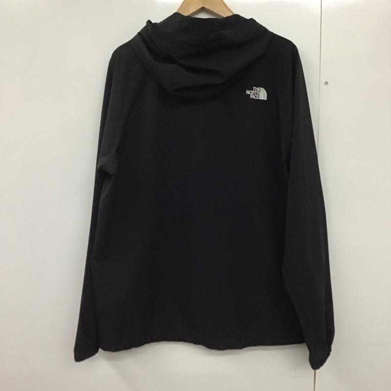 ザノースフェイス THE NORTH FACE ジャケット、上着 ジャンパー、ブルゾン ジップアップジャケットパーカー アウター XL ロゴ、文字 黒 / ブラック /  メンズ USED 古着 中古 10141686
