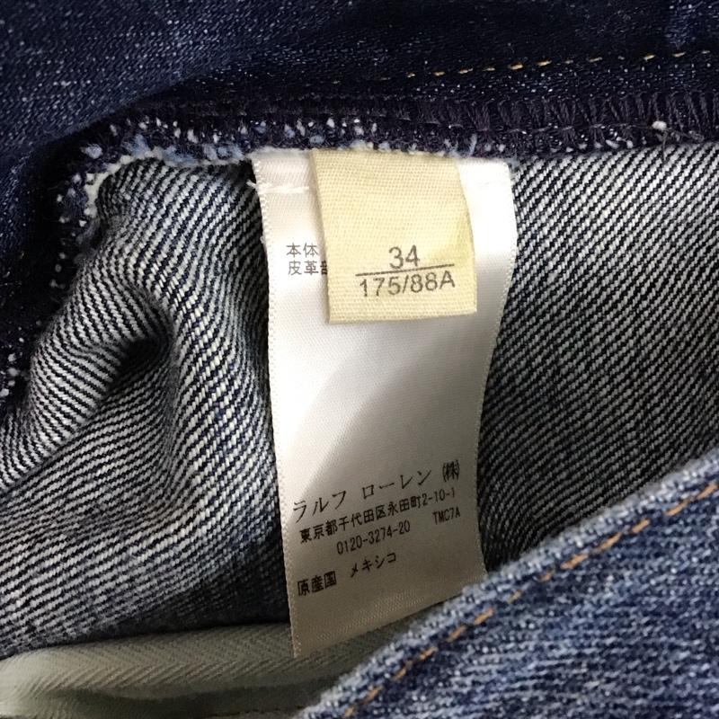 ラルフローレンデニム&サプライ RalphLauren Denim&Supply パンツ デニム、ジーンズ デニムパンツ ハーフパンツ ショートパンツ 34 プリント インディゴ / インディゴ /  メンズ USED 古着 中古 10117840