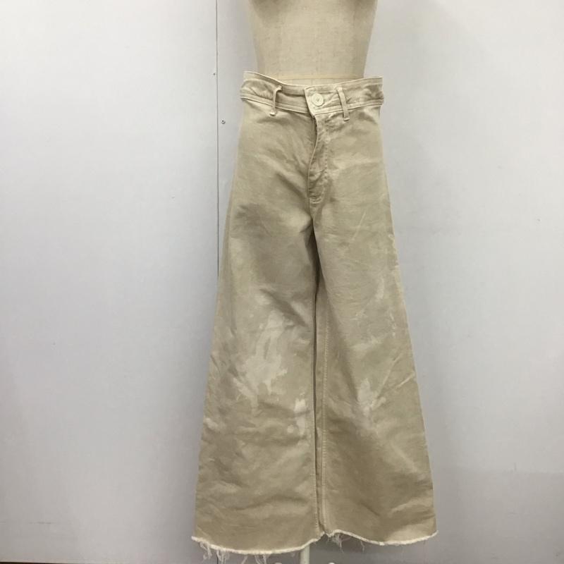 ザラ ZARA ボトムス ボトムス ワイドパンツ カットオフ 無地 ベージュ / ベージュ /  レディース USED 古着 中古 10109430