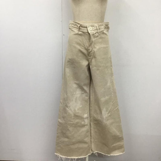 ザラ ZARA ボトムス ボトムス ワイドパンツ カットオフ 無地 ベージュ / ベージュ /  レディース USED 古着 中古 10109430