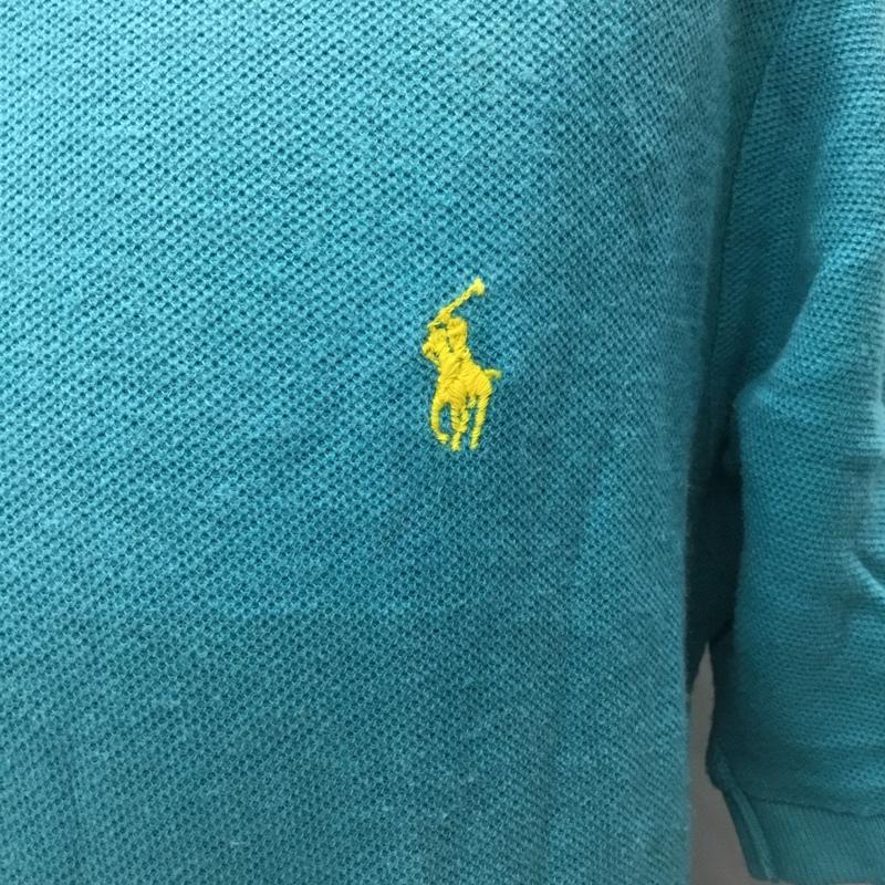 ポロバイラルフローレン Polo by RALPH LAUREN ポロシャツ 半袖 半袖ポロシャツ カラーシャツ 半袖カットソー L ロゴ、文字 青 / ブルー /  メンズ USED 古着 中古 10109369