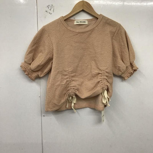 レイビームス Ray BEAMS カットソー 半袖 半袖カットソー クルーネックカットソー パフスリーブ 無地 ベージュ / ベージュ /  レディース USED 古着 中古 10129535
