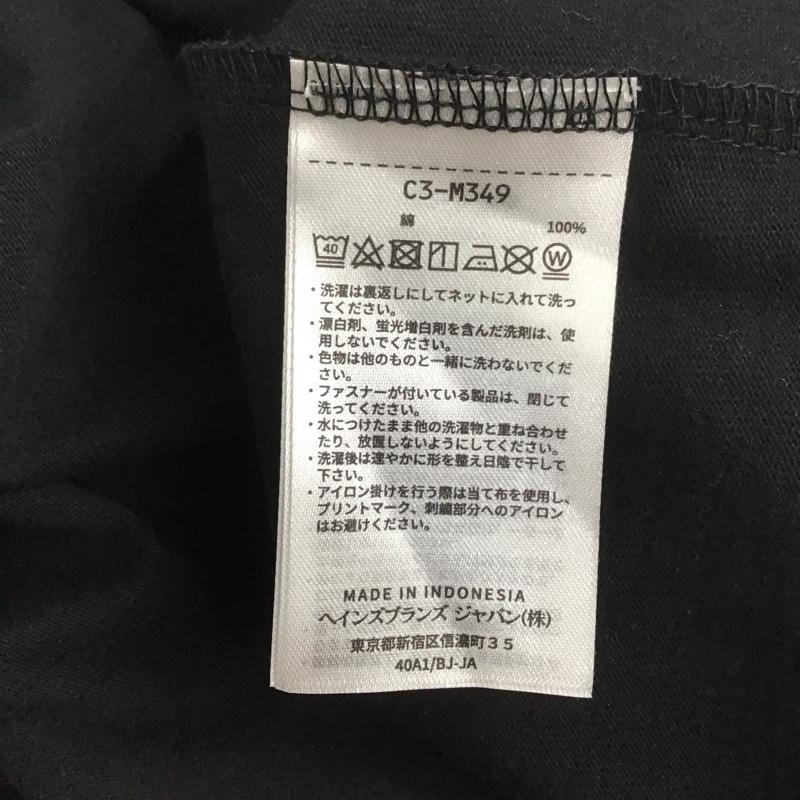 チャンピオン Champion Tシャツ 半袖 半袖カットソー プリントTシャツ クルーネックカットソー XL 無地 黒 / ブラック /  メンズ USED 古着 中古 10126525