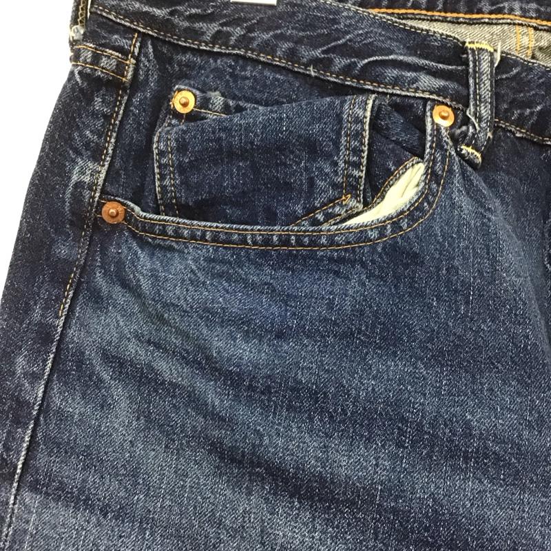 ウエアハウス WAREHOUSE パンツ デニム、ジーンズ デニムパンツ ストレートパンツ ワイドパンツ カジュアルパンツ 36 無地 インディゴ / インディゴ /  メンズ USED 古着 中古 10107005