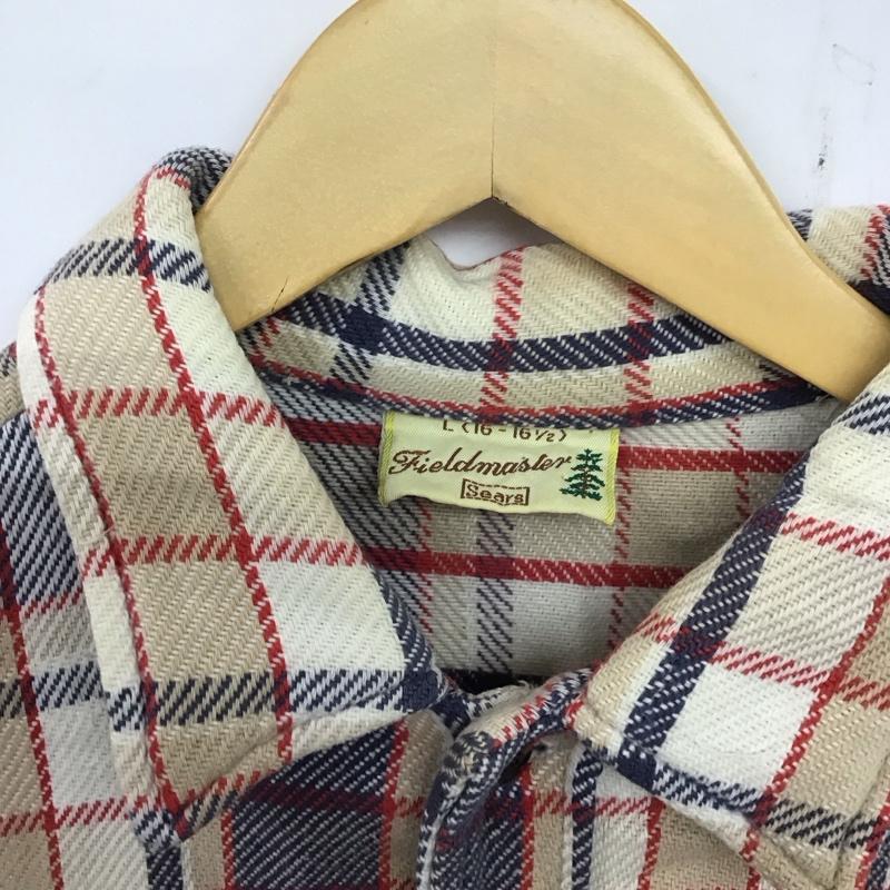 シアーズ SEARS シャツ、ブラウス 長袖 長袖シャツ チェックシャツ カラーシャツ L チェック マルチカラー / マルチカラー /  メンズ USED 古着 中古 10136591