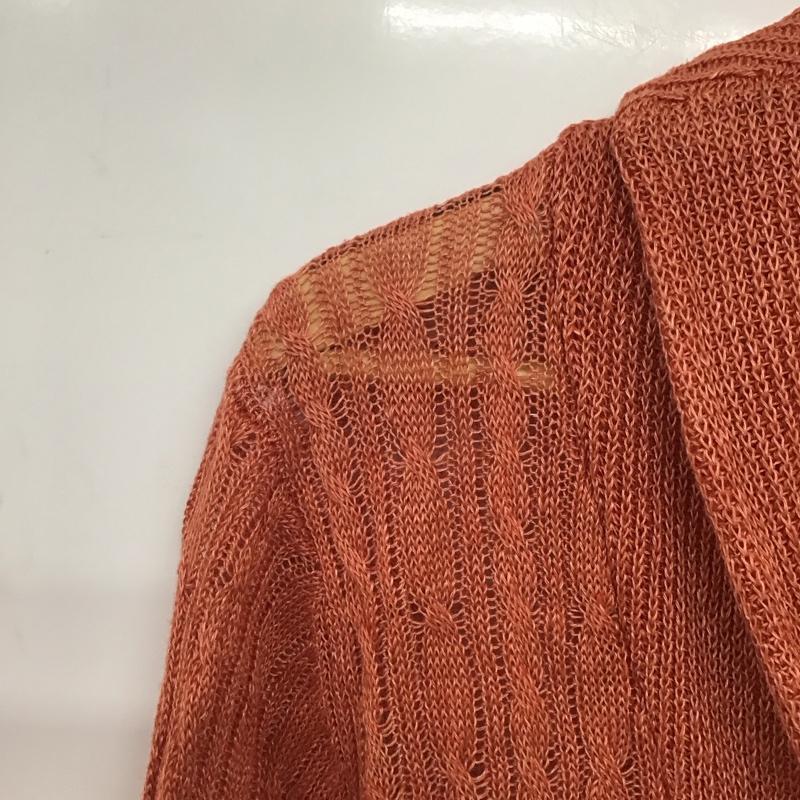 ナノユニバース nano・universe カーディガン 長袖 長袖ニットカーディガン フロントボタン M 無地 橙 / オレンジ /  メンズ USED 古着 中古 10141959