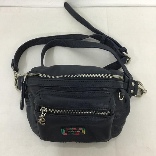 デシグアル Desigual ウエストバッグ ウエストバッグ 型押し ロゴ、文字 紺 / ネイビー /  レディース USED 古着 中古 10130792