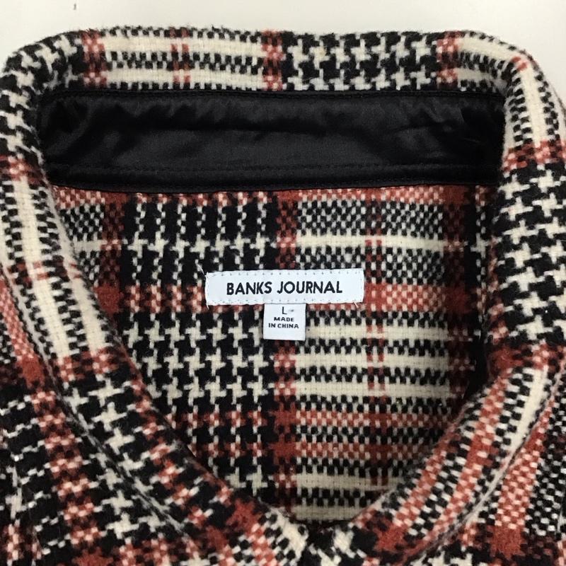 バンクスジャーナル BANKS JOURNAL シャツ、ブラウス 長袖 L チェック 黒 / ブラック / X オフホワイト / オフホワイト / X 赤 / レッド /  メンズ USED 古着 中古 10121203