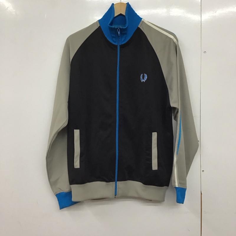 フレッドペリー FRED PERRY ジャケット、上着 ジャンパー、ブルゾン ジップアップジャケット ジャージ アウター M ロゴ、文字 黒 / ブラック / X 灰 / グレー / X 青 / ブルー /  メンズ USED 古着 中古 10149950