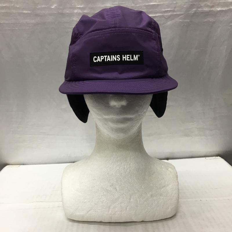 キャプテンズヘルム Captains Helm 帽子 キャップ イヤーフラップ ジェットキャップ アウトドア ロゴ、文字 紫 / パープル /  メンズ USED 古着 中古 10120987