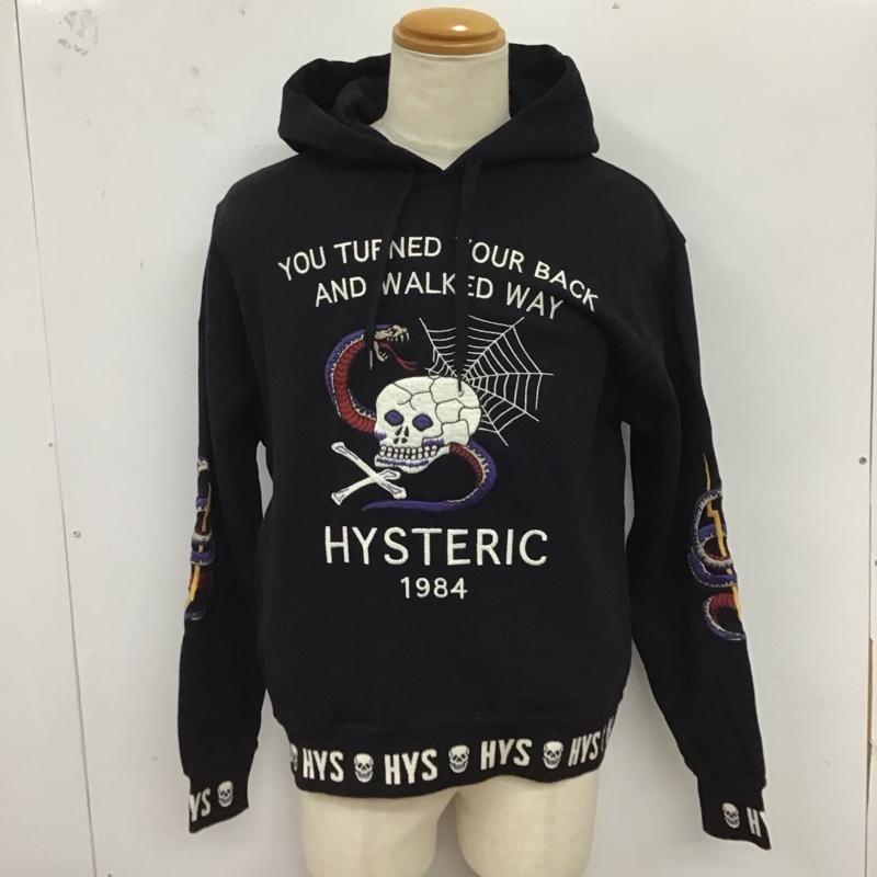 ヒステリック HYSTERIC パーカー 長袖 02213cf03 SNAKE&SKULL刺繍 パーカー L 刺繍 黒 / ブラック /  メンズ USED 古着 中古 10123319