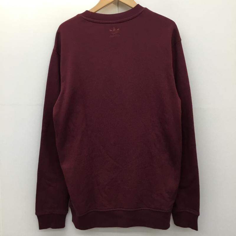 アディダス adidas トレーナー 長袖 adidas アディダス U HTA CREW(カレッジ) スウェット IC5770 SHARED XL ロゴ、文字 えんじ / ワインレッド /  メンズ USED 古着 中古 10140930