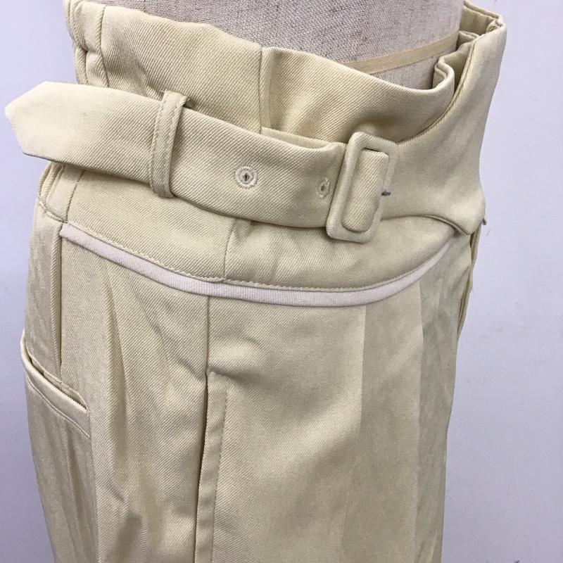 古着 USED ボトムス ボトムス OL24AEA82 ウエストマークデザインパンツ Olu. 1 無地 黄 / イエロー /  レディース USED 古着 中古 10122578