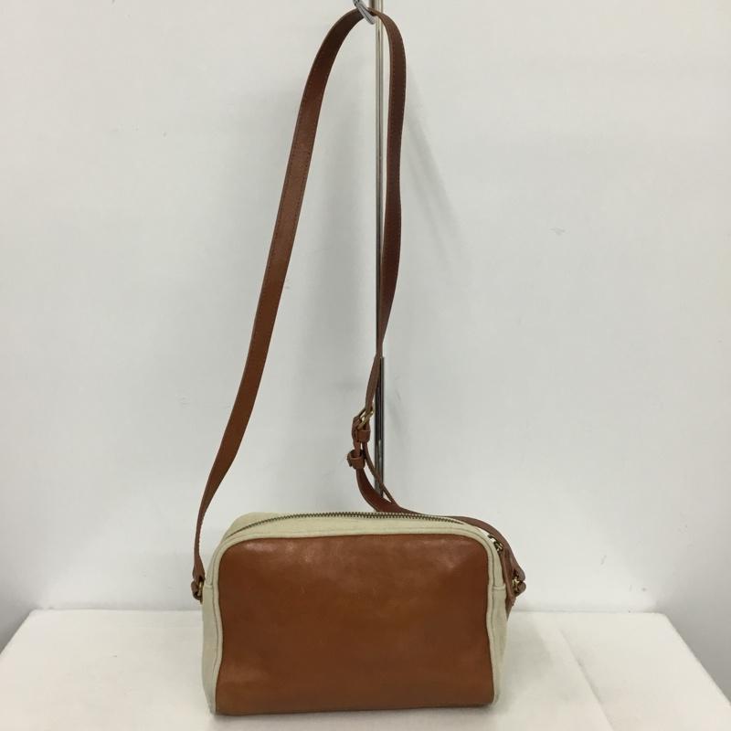 アニエス・ベー agnes b. ショルダーバッグ ショルダーバッグ NS14C-01 ヘンプ レザー ロゴ、文字 茶 / ブラウン / X アイボリー / アイボリー /  レディース USED 古着 中古 10147142