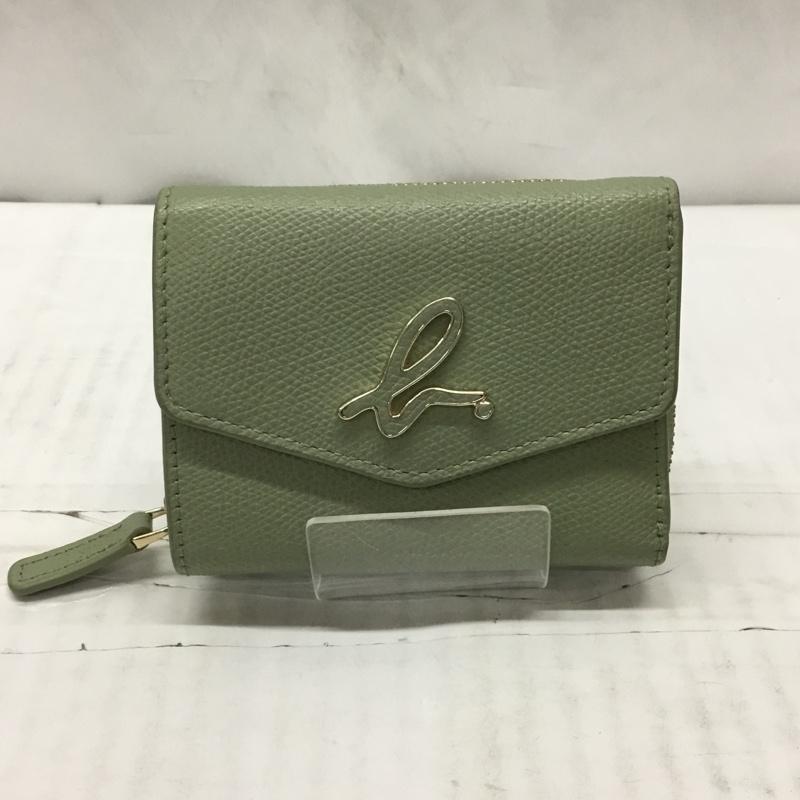 アニエス・ベー agnes b. 財布 コンパクト財布 TAW05-02 ミニウォレット ワンポイント 薄緑 / ライトグリーン /  レディース USED 古着 中古 10111054