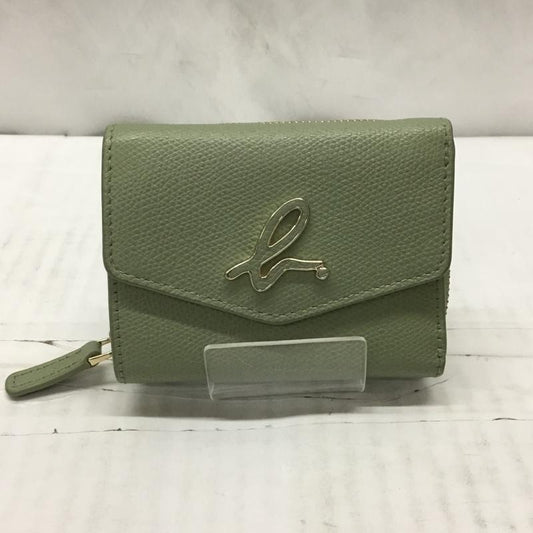 アニエス・ベー agnes b. 財布 コンパクト財布 TAW05-02 ミニウォレット ワンポイント 薄緑 / ライトグリーン /  レディース USED 古着 中古 10111054